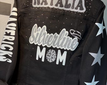 Competition /Dancer Custom Denim Jacket - Mom personalized Coat Coaches Gift Jacket Dane Mom Gift