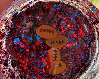 Football charm glitter hair gel