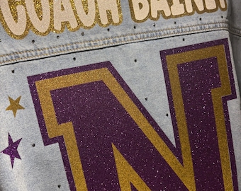 Dance Team Denim Jacket - Coach Jean Jacket personalized gift Team Mom Jacket Senior Gift