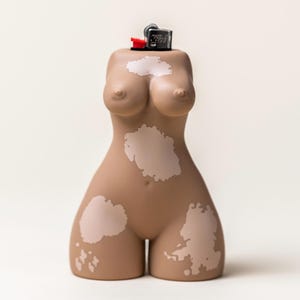 Female Silicon Stoner Lighter Case, Women Torso Cool Lighter Cover Female Body Sculpture, Adult Gag Gift for Him & Her