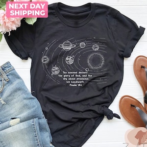 Psalm 19:1 Classical Conversations Cycle 2 Space T-Shirt, Space Planets Shirt, Religious Gift, Faith Shirt, Religious Tee, Christian T-Shirt