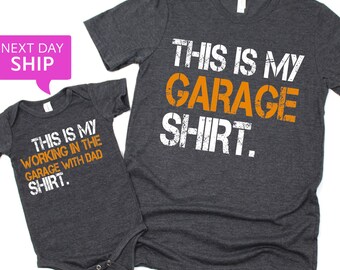 Garage Dad and Me Shirt, Father Son Matching Shirts