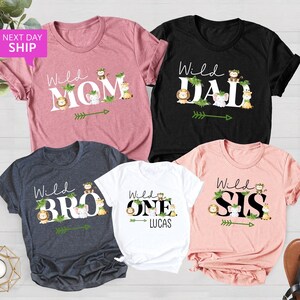 Family Safari Matching Shirts, Birthday Zoo Shirts, Two Wild, Wild One, Wild One Birthday, Mom and Dad Wild Shirt, Wild Safari Shirts