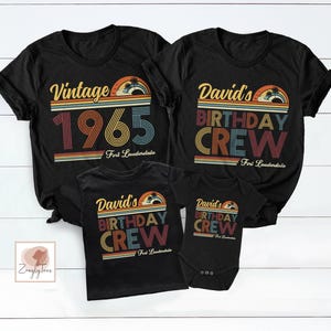 Vintage 1965 Shirt, Birthday Crew Shirts, Custom Birthday Trip Shirt, Retro Birthday Matching Tee, 60th Birthday Shirt, Birthday Party Shirt