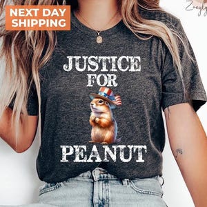 Justice for Peanut Shirt, Squirrel Lover Tshirt, Peanut Squirrel, Peanut the Squirrel, Peanut Justice, Funny Squirrel Shirt, Animal Lovers