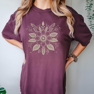 Subtle Anti Trump Flower Shirt, Boho Floral Shirt Anti Trump Comfort Colors®, Feminist Gift, Anti-Fascist, Gift for Her, Political Shirt image 6