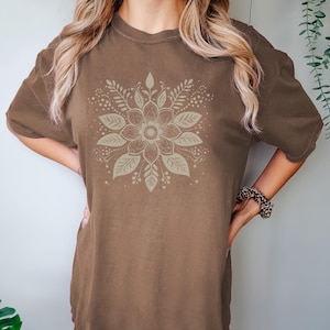Subtle Anti Trump Flower Shirt, Boho Floral Shirt Anti Trump Comfort Colors®, Feminist Gift, Anti-Fascist, Gift for Her, Political Shirt image 4