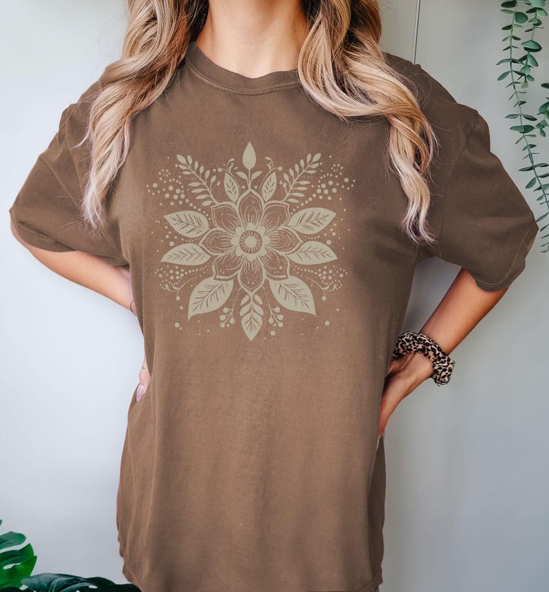 Subtle Anti Trump Flower Shirt, Boho Floral Shirt Anti Trump Comfort Colors®, Feminist Gift, Anti-Fascist, Gift for Her, Political Shirt image 4