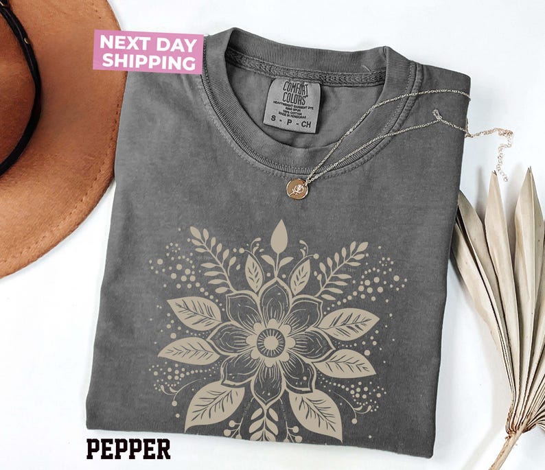 Subtle Anti Trump Flower Shirt, Boho Floral Shirt Anti Trump Comfort Colors®, Feminist Gift, Anti-Fascist, Gift for Her, Political Shirt image 1