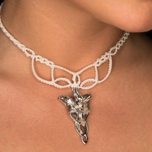 Elf Star Necklace ,Arwen's Crystal Fairy fairy tale,Evenstar Necklace, Evenstar Pendant, Elven jewelry, Gift For Girlfriend, Gift For Her