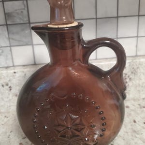 Vintage Jim Beam Royal Amethyst Purple Glass Bottle Decanter MCM 11&quot; x 6&quot;