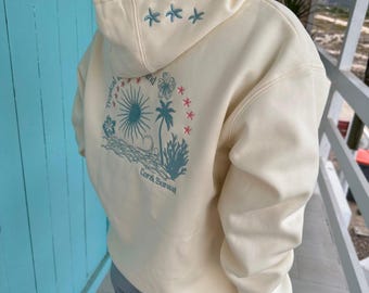 Hoodie White Tropical Collection