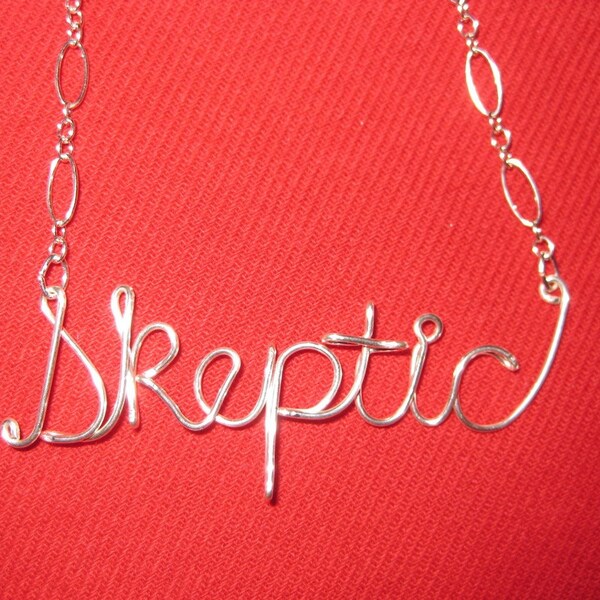 Wire Word Necklace Etsy