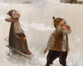 オリジナル油絵 — 牧歌 | 感動的なウォールアート