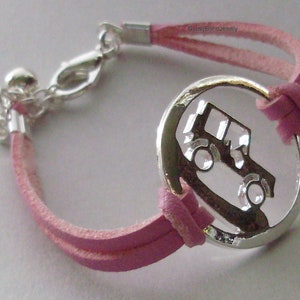 Silver Off Road Infinity Bracelet, Faux Suede Reversible Cord, Bracelet, Vehicle Bracelet, Gift For , Beach Under 20 USA image 4