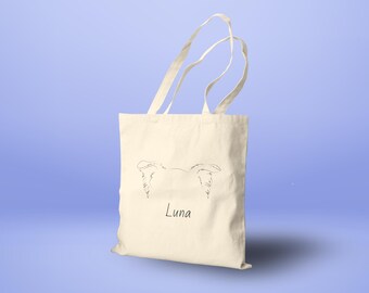 Personalisierte Australian Shepherd Baumwoll-Tragetasche – personalisiertes Geschenk für Hundeliebhaber