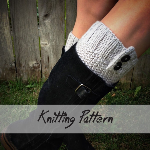 KNITTING Boot Cuff PATTERN: Boot Cuff Knitting Pattern, Boot Topper, Faux Leg Warmers, Knit Boot Cuff Pattern