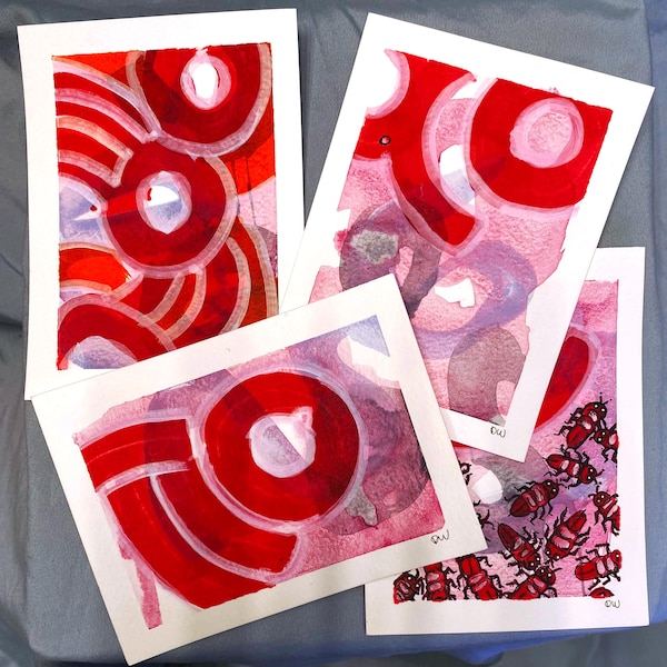 Hand Painted Note Cards - Etsy