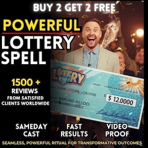 LOTTERY SPELL | WIN Big | Jackpot | Luck | Fortune | Wealth | Prosperity | Abundance | Success | Money | Riches | Winning
