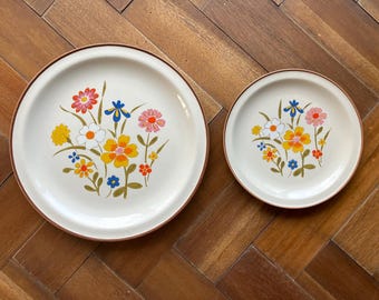 Vintage 1970s, Baroque Spring Garden, Handpainted Hearthside