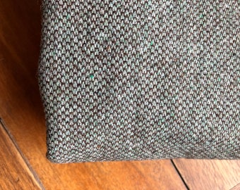 Vintage Fabric Wool Blend Suiting Green Brown By the Yard Yardage Sewing Crafting Supplies Tweed Quiverreclaimed