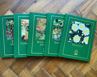 Vintage Hardcover Book Set Five National Home Gardening Club Complete Gardeners Library