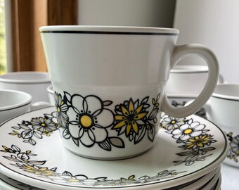 Vintage Noritake Progression Dishes Set Tressa Pattern Black