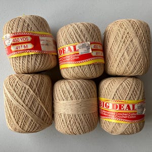 Fil à crocheter en coton mercerisé vintage : Écru Accessoires pour dentelle - 450 mètres