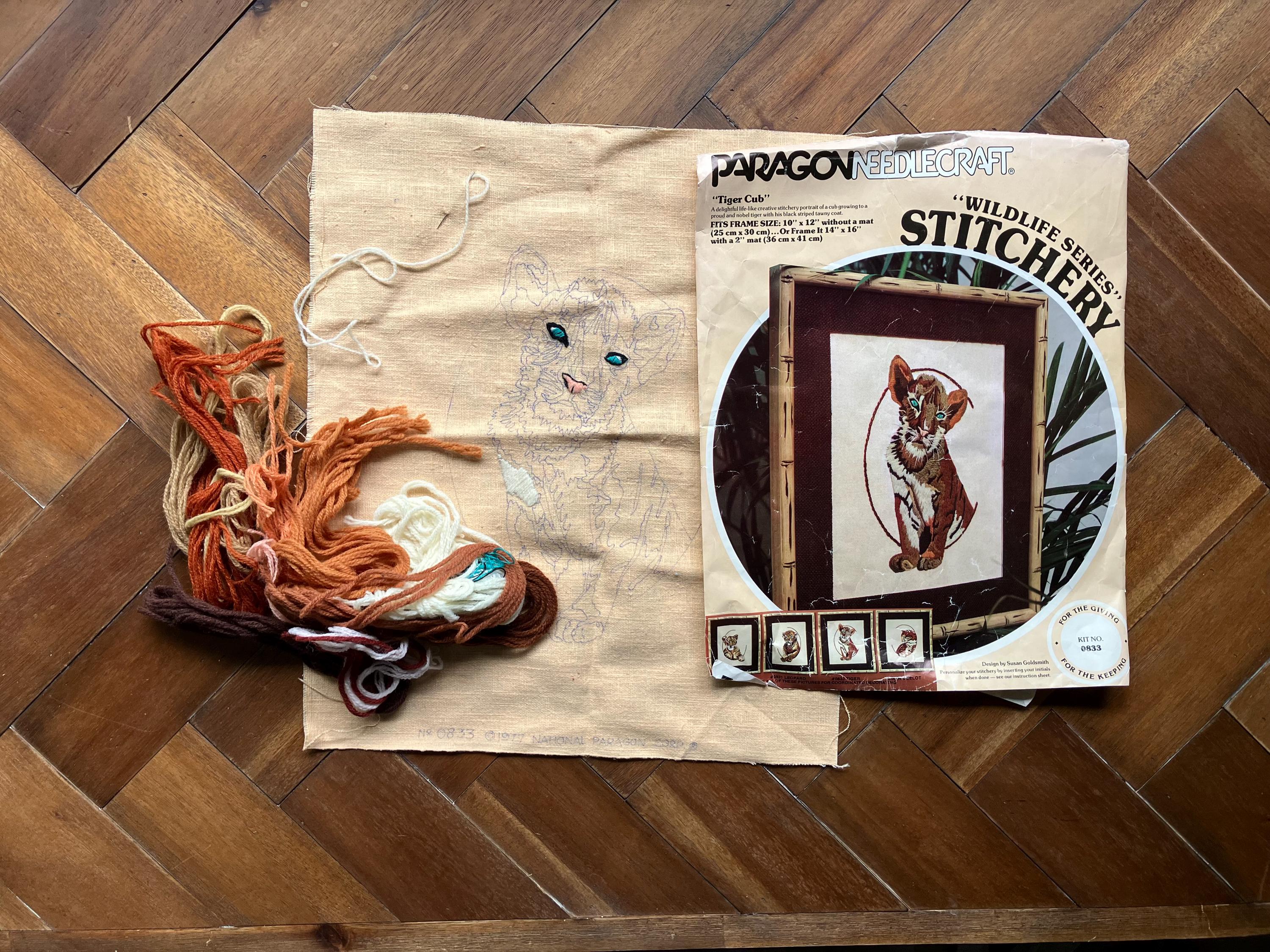 Kit De Broderie Vintage Taico Crewel Fantasy Wind (1976) - Rare - Neuf