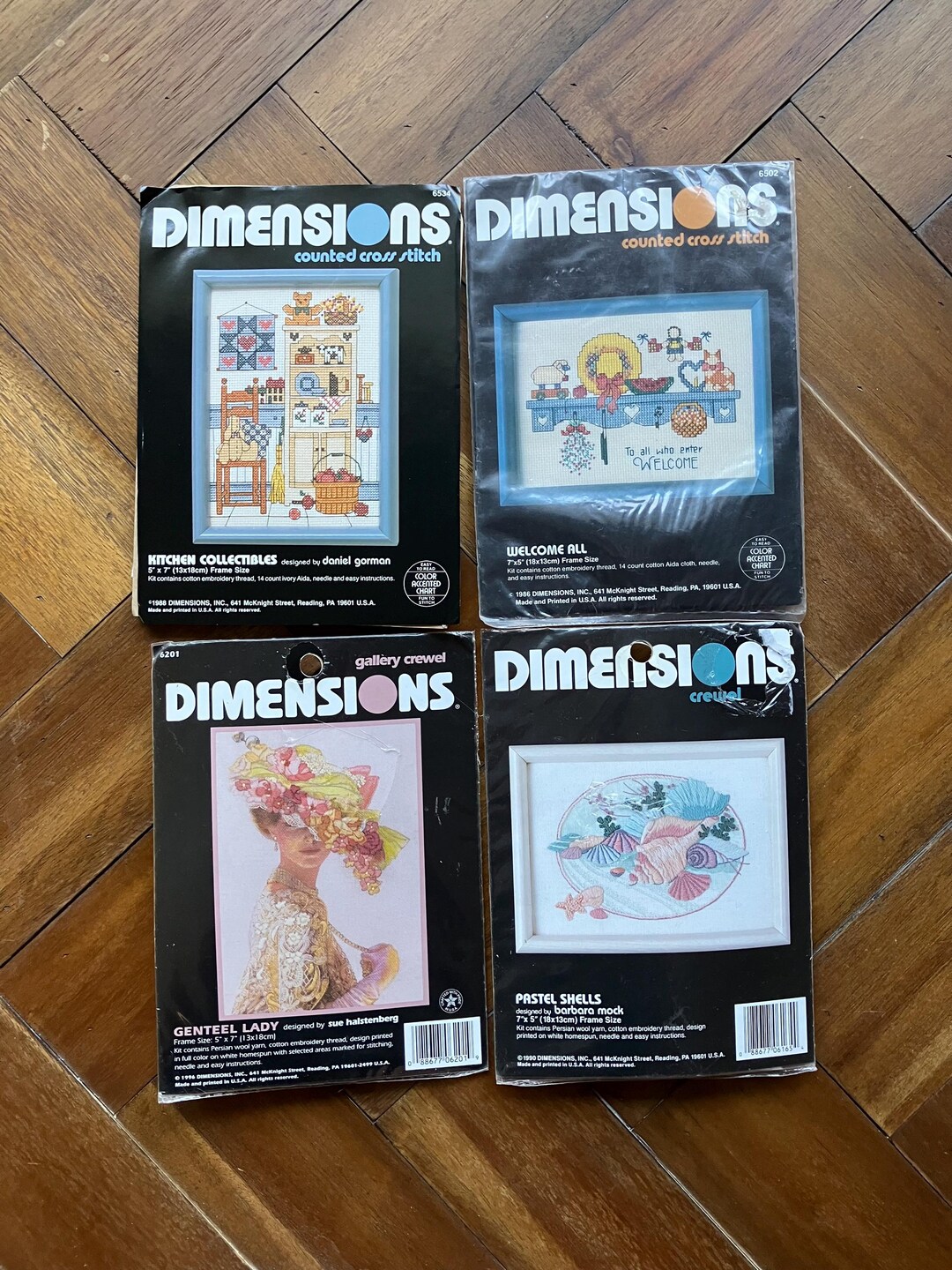 Dimensions Shell Collection 2280 Vintage Dimensions Cross Stitch Kit: Shells, Lady, Kitchen (choose One ...