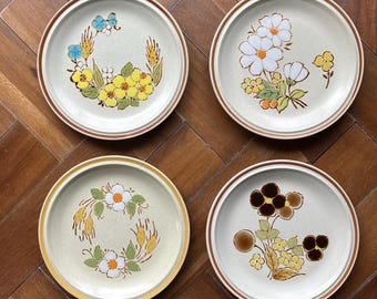 Vintage Hearthside Stoneware Salad Plate: 70s Floral Collection