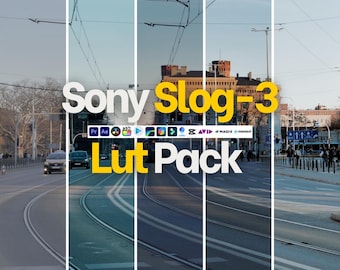 Sony S-Log3 Professional Cinematic LUTs Pack | Video Color Grading Set (Premiere, Resolve, FCPX)