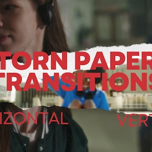 Premiere Pro Torn Paper Transitions / Pacchetto di animazione di carta strappata / Instagram - TikTok - Youtube I Orizzontale e verticale