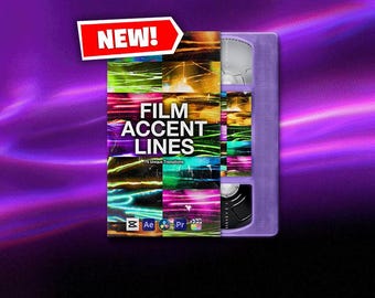 Film Accent Lines: 75 Drag & Drop 4K Video Transitions