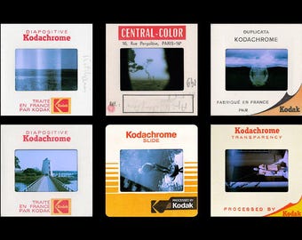 Kodachrome Projection Film Slides-20 Photoshop Templates- 20 Transparent PNG Files