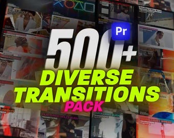 Premiere Pro Transitions Pack: 500+ Glitch, Film, Light Effects