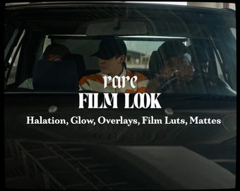 Pacote de efeitos de filme: Halation, Glow, Overlays, LUTs de filme, Mattes | Predefinições de edição de vídeo