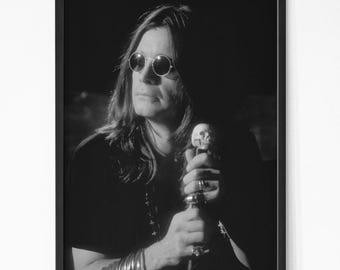 Ozzy Osbourne Vintage Poster. Music Poster. Vintage Poster. Legend. Concert Poster. Printable. Black and White Wall Art. Photography Prints.