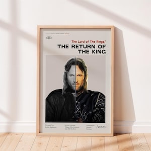 Il ritorno del re - Il Signore degli Anelli Poster del film 2003, film di Peter Jackson, Elijah Wood, Viggo Mortensen.