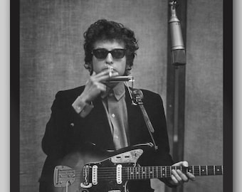 Bob Dylan Vintage Poster. Music Poster. Vintage Poster. Concert Poster. Printable. Black and White Wall Art. Photography Prints.
