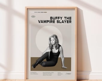 Buffy the Vampire Slayer Movie Poster, Vintage tv show poster, Minimalist Art, Retro Poster, Vintage Poster, Home Wall art.