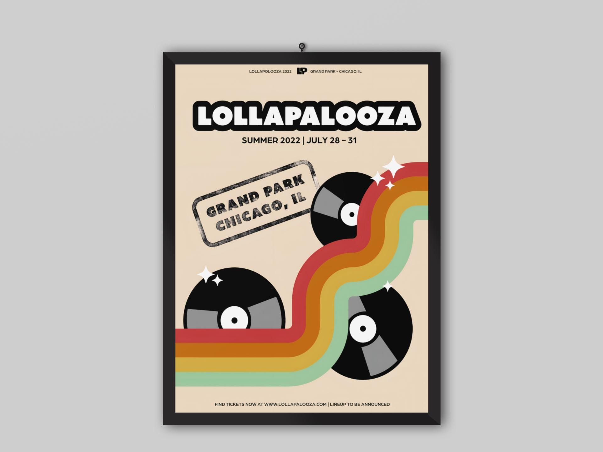 Lollapalooza Vintage Festival Posters - Etsy