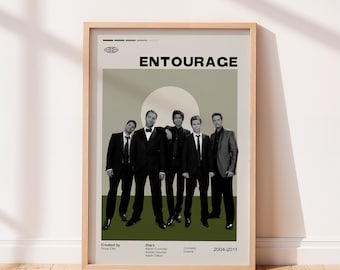 Póster del programa de televisión Entourage, póster de película vintage, arte minimalista, póster retro, póster de película personalizado, póster vintage.