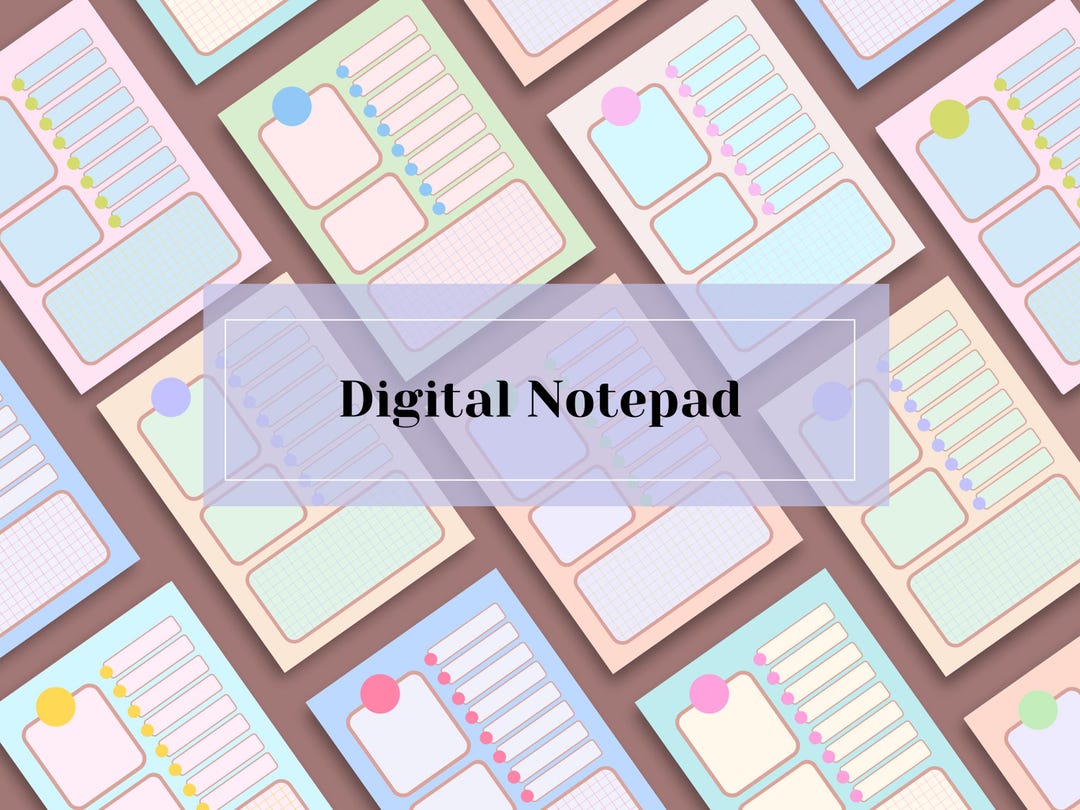 Small Notepad Colorful Printable Pastel Printable Notepad, Colorful Stationery Pages (digital Download ...