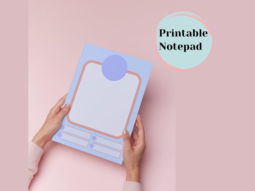 Small Notepad Colorful Printable Pastel Printable Notepad, Colorful Stationery (digital Download) - Etsy