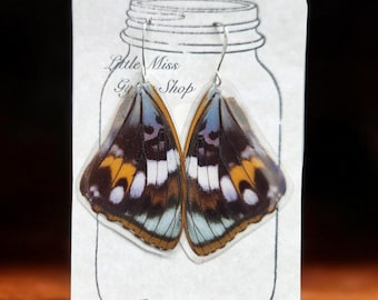Real Butterfly Wing Earrings, Resin Wings, Cruelty Free, Purple Butterfly, Witchy Oddity Jewelry, Natural, Bohemian Jewelry, Recycled, BW097