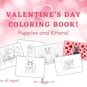 Digital Valentine’s Day coloring book