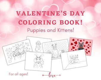 Digital Valentine’s Day coloring book