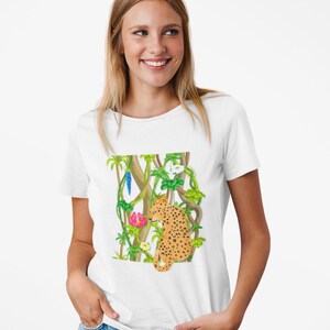 Jungle stuff with a tiger- Unisex Heavy Cotton Tee