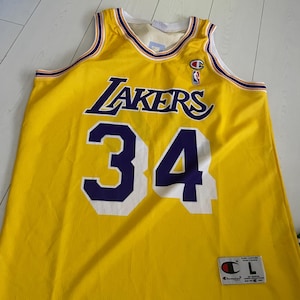 Vintage Los Angeles Lakers #34 Shaquille O’Neal Champion Jersey